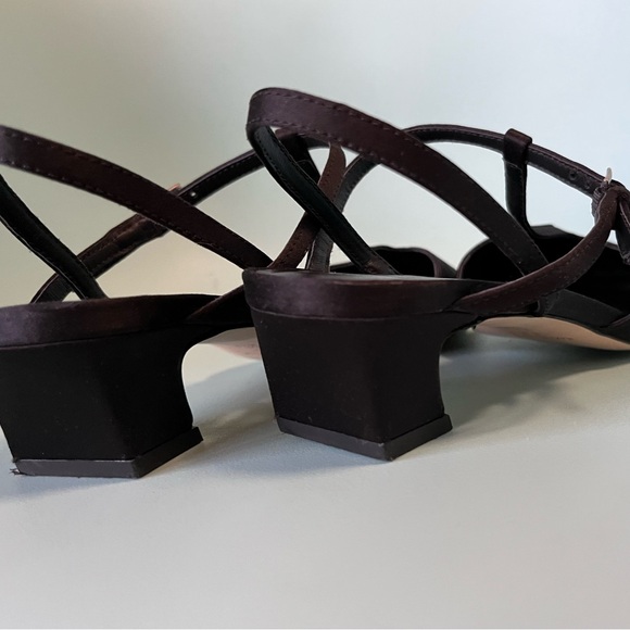 Reformation Silk T Strap Heels NWOT - Picture 4 of 7